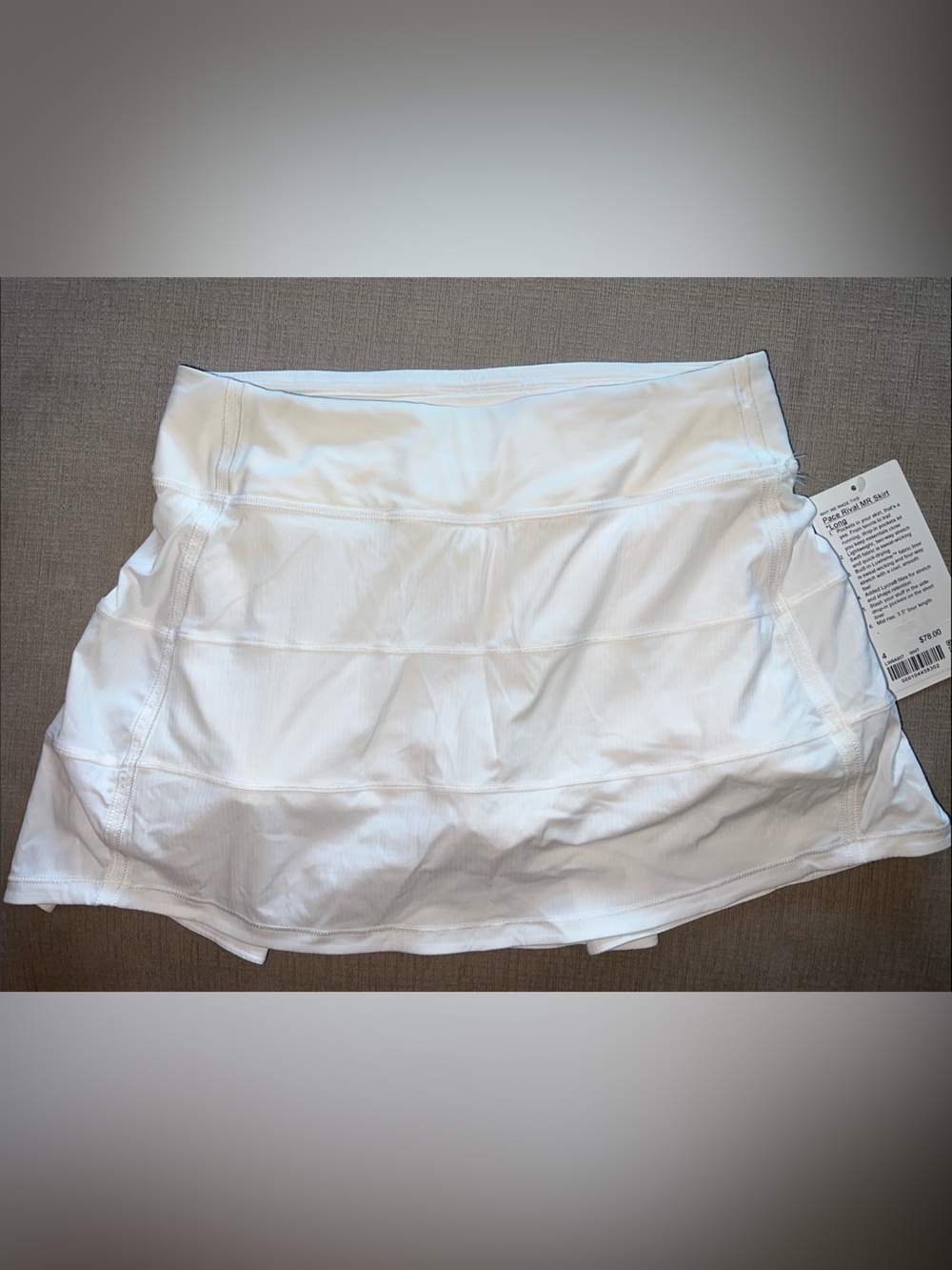 lululemon athletica White Pace Rival MR Skirt Long